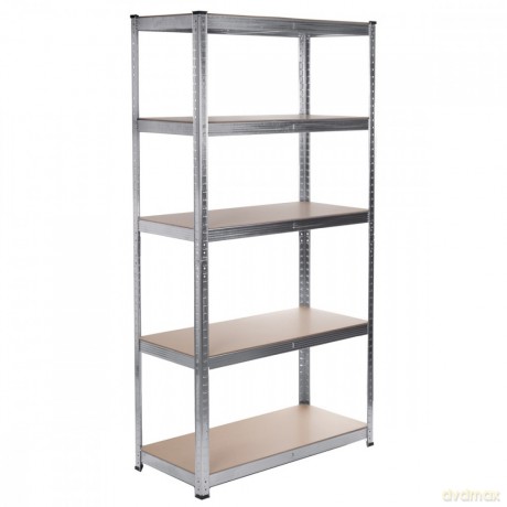 Regał magazynowy metalowy szafka 175 kg x5 ocynk rozkładany MDF GB378