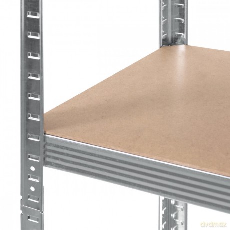 Regał magazynowy metalowy szafka 175 kg x5 ocynk rozkładany MDF GB378