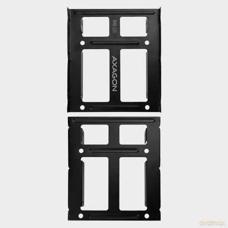 RHD-225 Ramka metalowa do montażu 2 x 2.5" w pozycji 3.5" Czarna