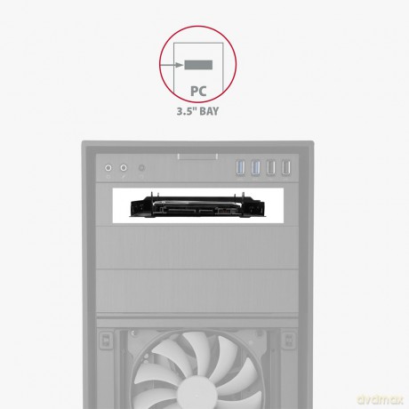 RHD-P25 Ramka metalowa do montażu 2x 2.5" HDD w pozycji 3.5" lub pozycji PCI Czarna