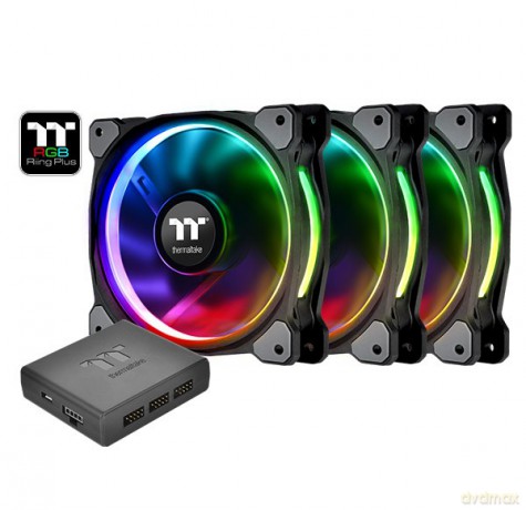 Riing 12 RGB Plus TT Premium Edition 3 Pack (3x120mm, 500-1500 RPM)