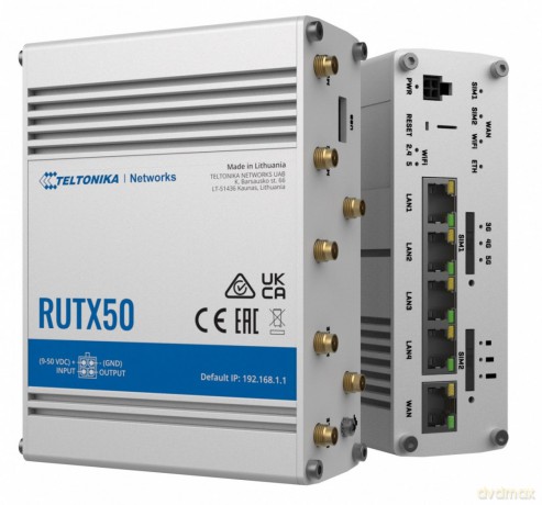 Router 5G RUTX50 Dual Sim, GNSS, WiFi, 4xLAN, USB2.0