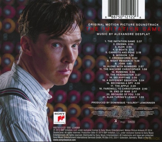 The Imitation Game Soundtrack (Alexandre Desplat) [CD]