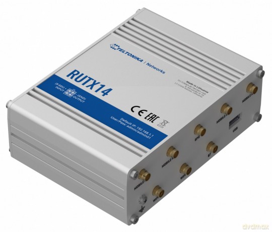 Router LTE RUTX14 (Cat12), WiFi, BLE, GNSS, Ethernet