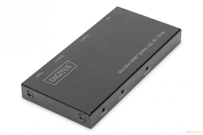Rozdzielacz (Splitter) Ultra Slim HDMI 1x2 4K 60Hz 3D HDR HDCP 2.2 18 Gbps Micro USB