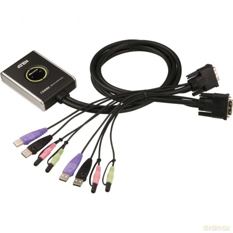 Rozdzielacz 2-Port USB DVI/Audio Cable KVM