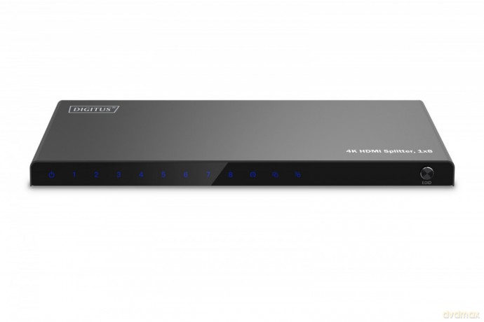Rozdzielacz/Splitter HDMI 1x8, 4K/60Hz UHD z HDR, 18 Gbps, HDCP 2.2, EDID