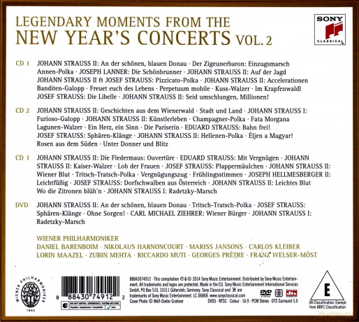 Legendary Moments from the New Year's Concerts, Vol. 2 [BOX] [4CD]