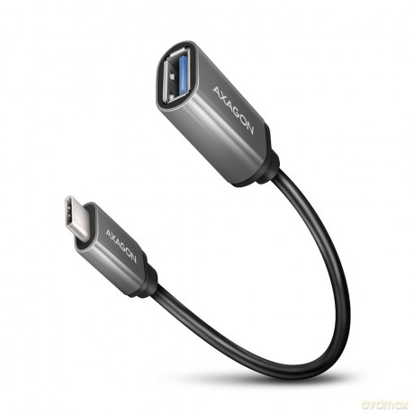 RUCM-AFAC Kabel adapter USB 3.2 Gen 1 Type-C samiec -> Type-A żeńska, 0,2m, 3A, ALU