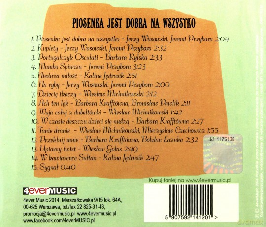 Kabaret Starszych Panów: Piosenka Jest Dobra Na Wszystko [CD]