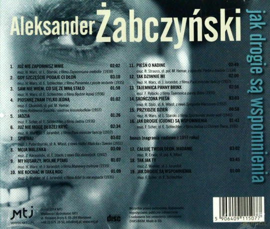 Aleksander Żabczyński: Jak drogie są wspomnienia [CD]