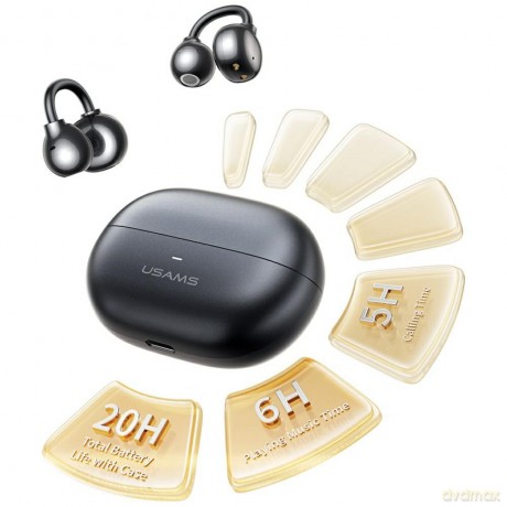 Słuchawki bluetooth R02 Clip-on szare