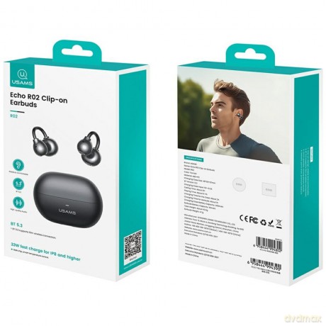 Słuchawki bluetooth R02 Clip-on szare