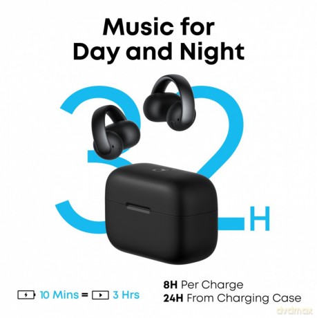 Słuchawki Soundcore AeroClip Bluetooth czarne