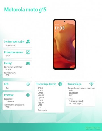 Smartfon moto g15 8/128GB Sunrise Orange