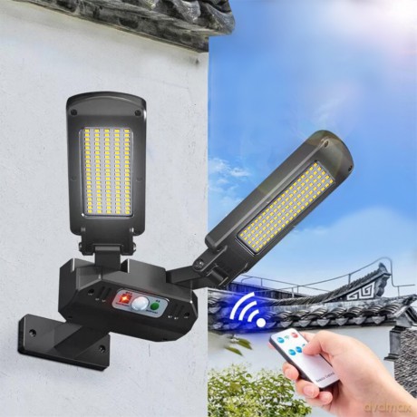 Solarna lampa uliczna LED z czujnikiem i pilotem MCE447