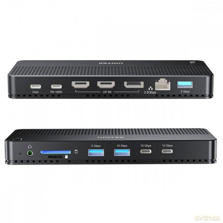 Stacja dokująca 13w1 USB-C, HDMI 2.1,DP 2.0,RJ45,10GBPs;D1104A01