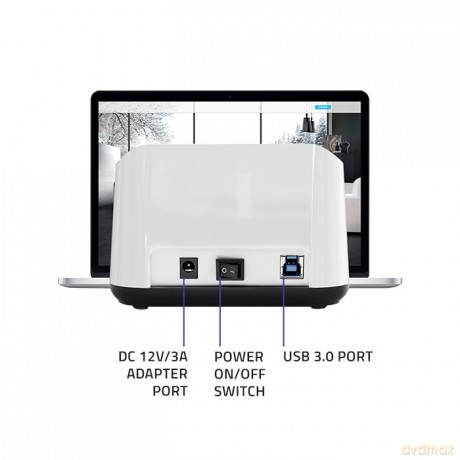 Stacja dokująca do dysków HDD SSD 2.5" 3.5" | SATA III | USB 3.0 | Super speed 5Gb/s | z funkcją klonowania offline