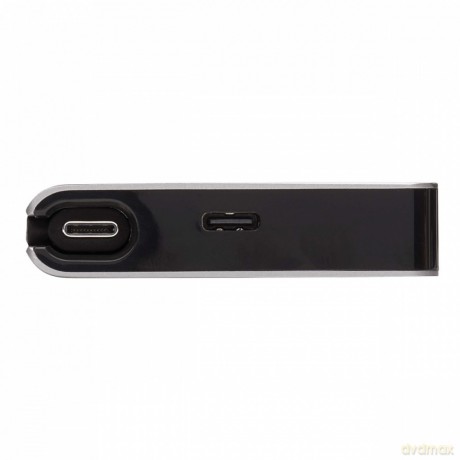 Stacja dokująca USB-C 4K HDMI, USB 3.2 Gen 1, koncentrator USB-A, GbE, karta pamięci, ładowanie PD 100 W, odłączany przewód U442-DOCK5D-GY