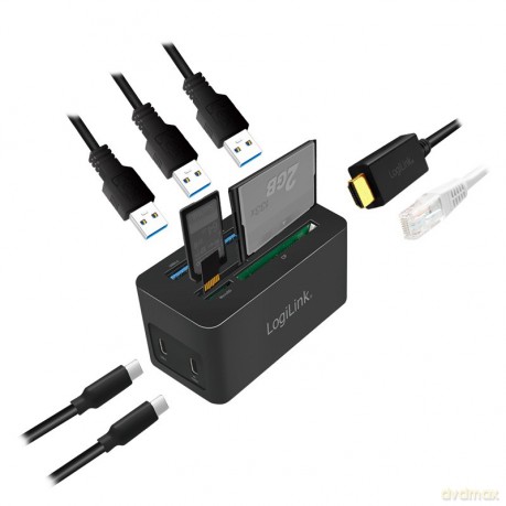 Stacja dokująca USB-C do laptopa, 4K/PD/RJ45