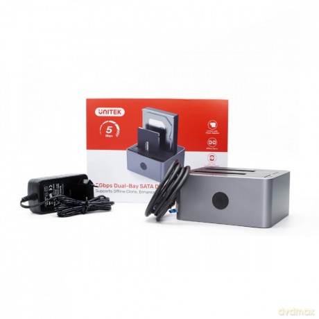 Stacja klonująca dyski 2,5/3,5 USB 5 Gbps; Y-3026GY01-EU