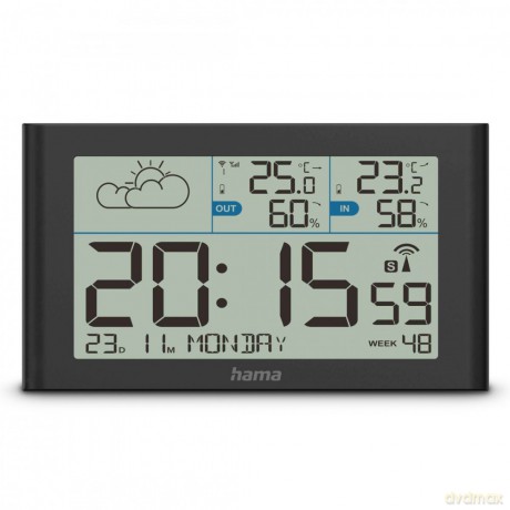 Stacja pogody sylt termometr higrometr Czarna