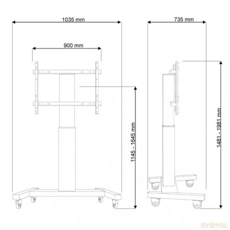 Stojak mobilny PLASMA-M2250 BLACK