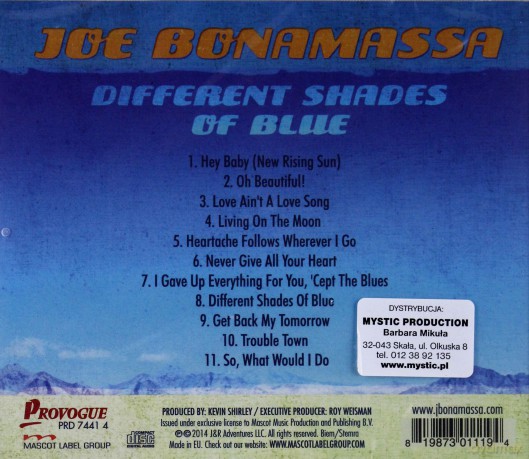 Joe Bonamassa: Different Shades Of Blue [CD]