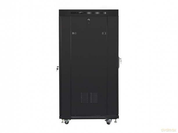 Szafa instalacyjna RACK stojąca 19 22U 800X800 czarne drzwi szklane LCD (FLAT PACK)