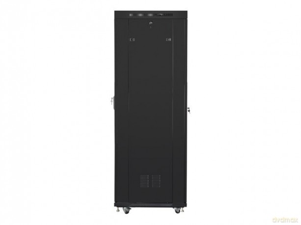 Szafa instalacyjna rack stojąca 19 42U 600x800 czarna, drzwi perforowane lcd (flat pack)