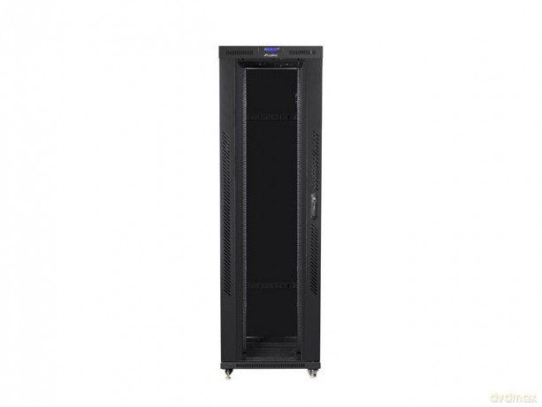 Szafa instalacyjna rack stojąca 19 42U 800x1200 czarna, drzwi szklane LCD (Flat pack)