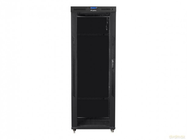 Szafa instalacyjna rack stojąca 19 42U 800x800 czarna, drzwi szklane LCD (Flat pack)