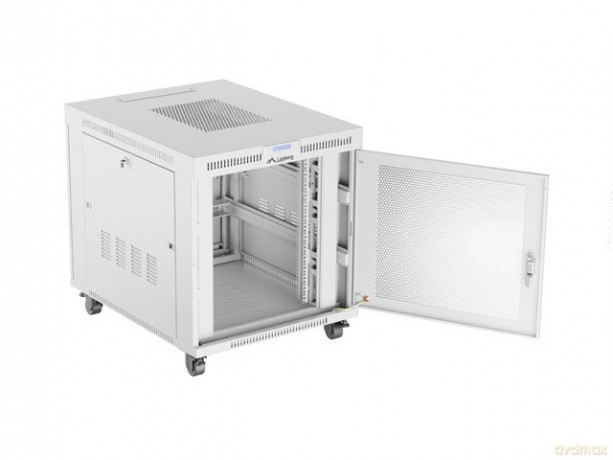 Szafa instalacyjna rack stojąca 19 cali 15U 800x1000 drzwi perforowane LCD szara (Flat pack)