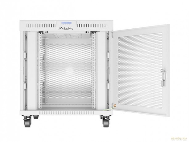Szafa instalacyjna rack stojąca 19 cali 15U 800x1000 drzwi perforowane LCD szara (Flat pack)