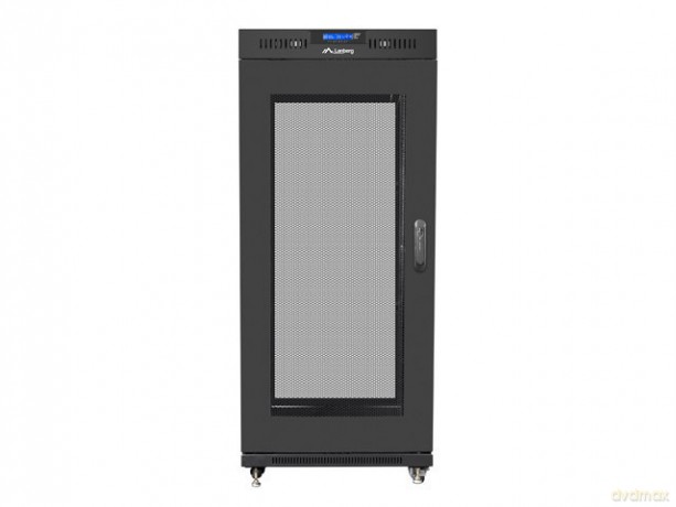 Szafa instalacyjna rack stojąca 19 cali 22U 800X800 czarna dzrwi perforowane LCD