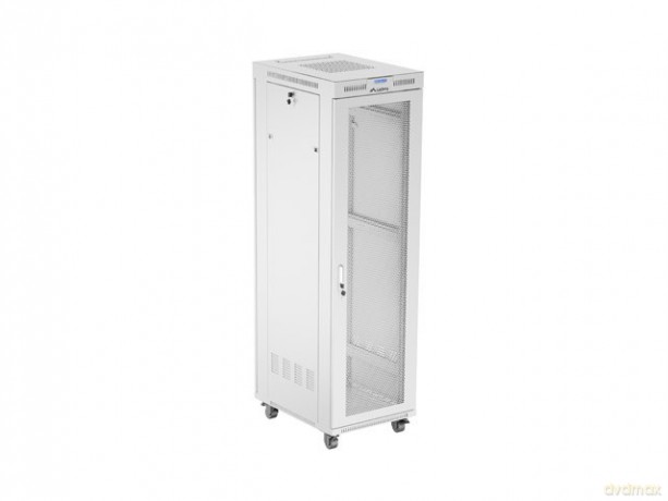 Szafa instalacyjna rack stojąca 19 cali 42U 600x800 drzwi perforowane LCD szara (Flat pack)