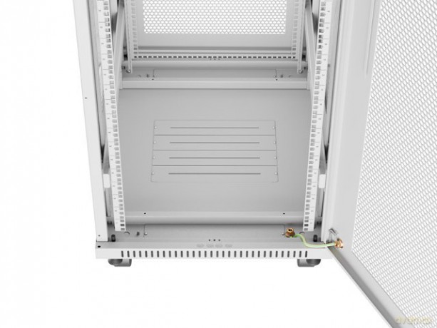 Szafa instalacyjna rack stojąca 19 cali 42U 600x800 drzwi perforowane LCD szara (Flat pack)