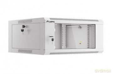 Szafa instalacyjna rack wisząca 19 cali 4U 600 szara drzwi szkalne (złożona)