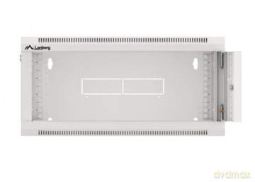 Szafa instalacyjna rack wisząca 19 cali 4U 600 szara drzwi szkalne (złożona)