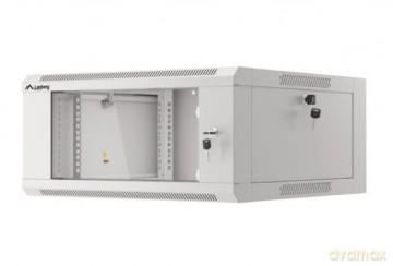Szafa instalacyjna rack wisząca 19 cali 4U 600 szara drzwi szkalne (złożona)