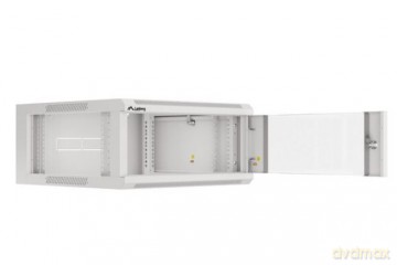 Szafa instalacyjna rack wisząca 19 cali 4U 600 szara drzwi szkalne (złożona)