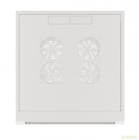 Szafa instalacyjna rack wisząca 19 cali 4U 600 szara drzwi szkalne (złożona)