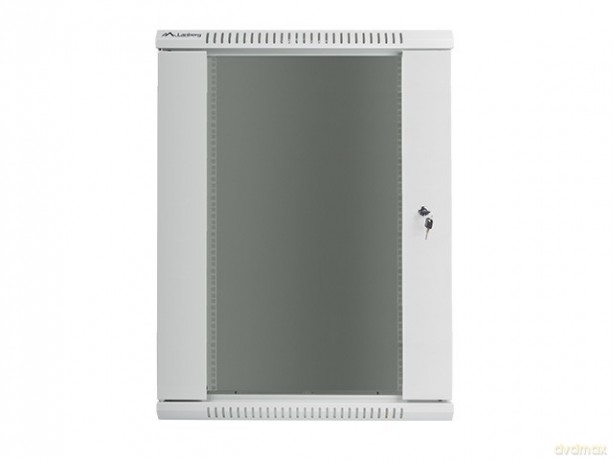 Szafa instalacyjna wisząca 19'' 18U 600X450mm szara (drzwi szklane)