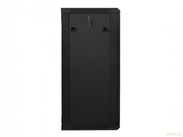 Szafa instalacyjna wisząca 19'' 22U 600X450mm czarna (drzwi szklane)