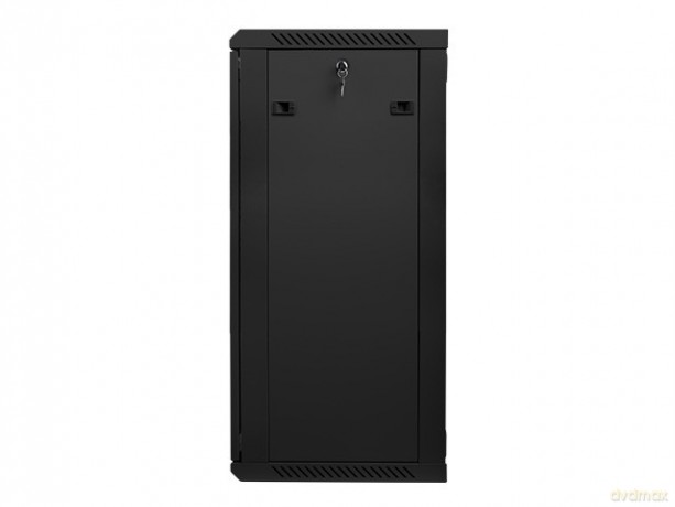 Szafa instalacyjna wisząca 19'' 22U 600X450mm czarna (drzwi szklane)