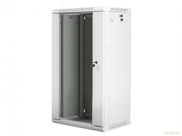 Szafa instalacyjna wisząca 19'' 22U 600X450mm szara (drzwi szklane)