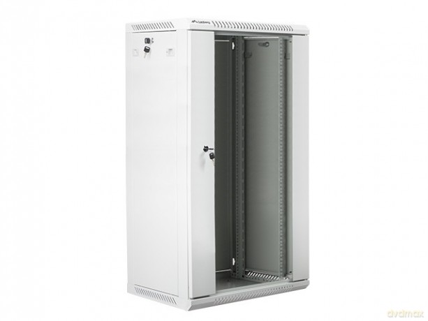 Szafa instalacyjna wisząca 19'' 22U 600X450mm szara (drzwi szklane)