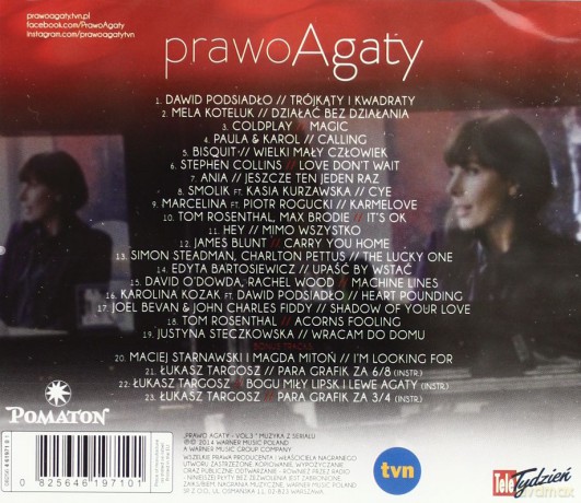 Prawo Agaty soundtrack  vol. 3 [CD]