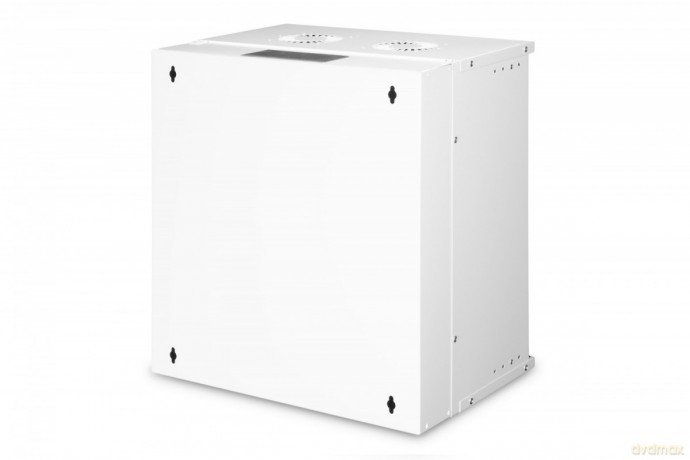 Szafa sieciowa wisząca 19" 12U, SOHO PRO 595 x 540 x 400 mm, nośność 60kg, drzwi szyba, niezłożona, Szara