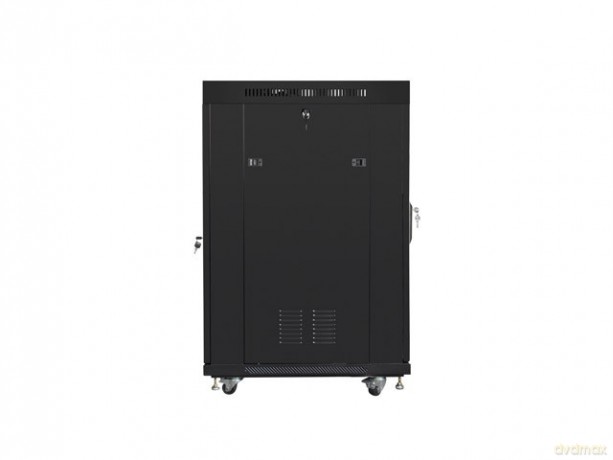 Szafa stojąca 19 cali 22U 600x800 drzwi szklane LCD (flat pack) v2 czarna